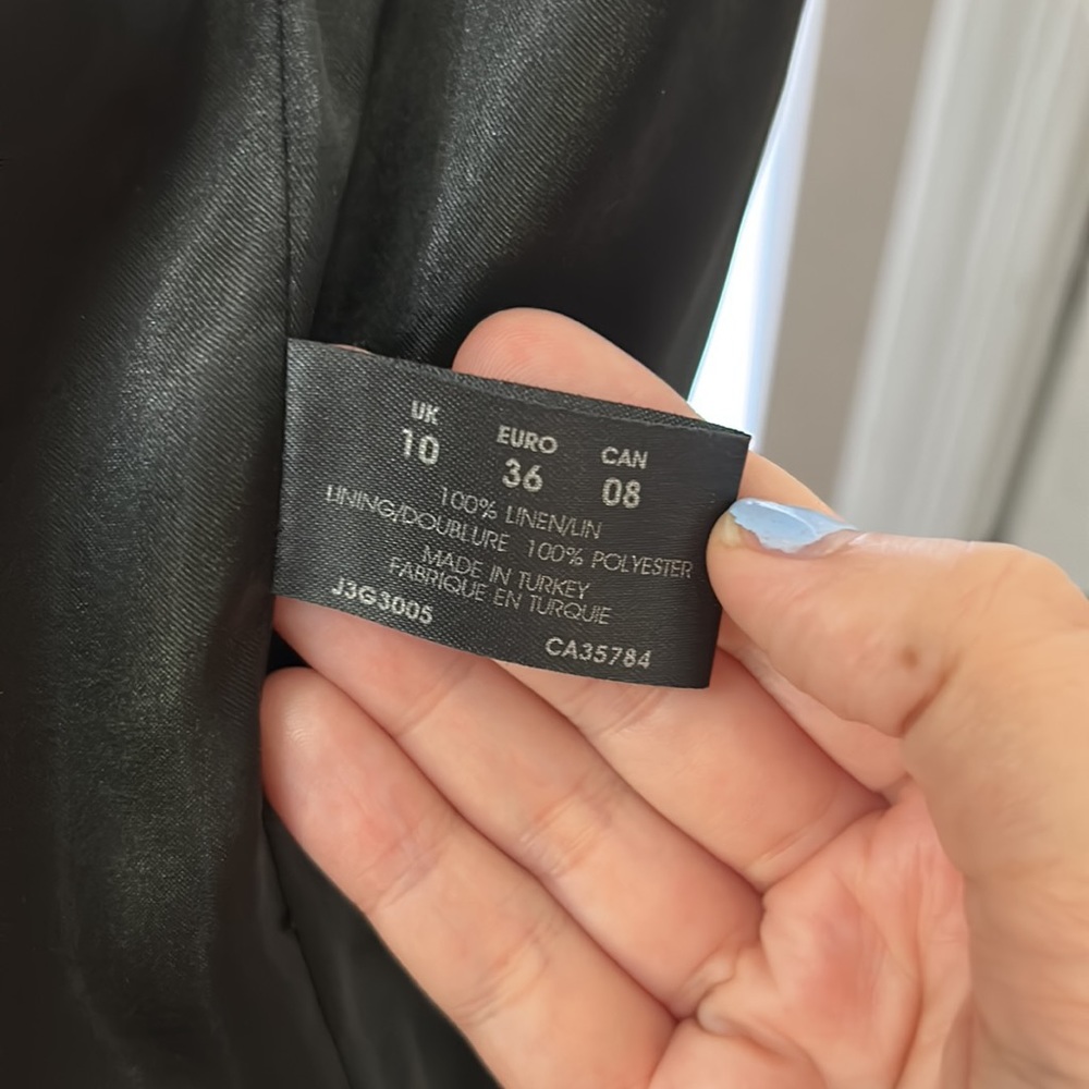 100% Linen Black Jacket - Picture 6 of 6